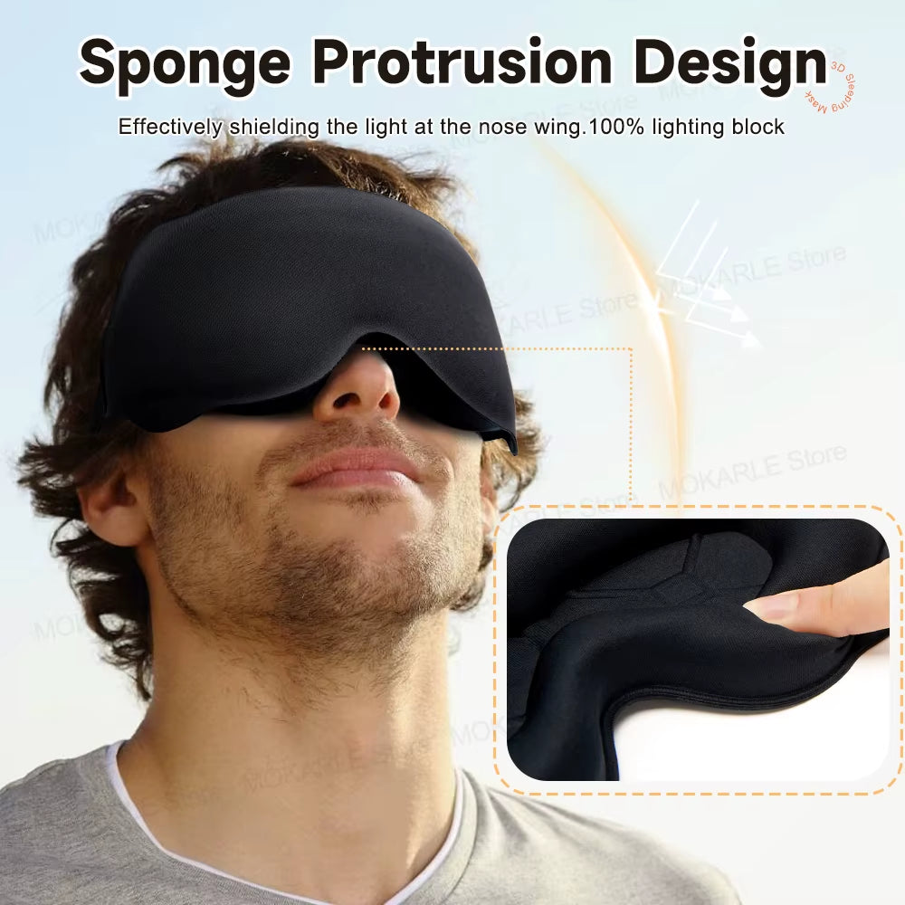 Luxurious 3D Sleep Mask - Total Light Blockage & Ultimate Comfort for Restful Sleep