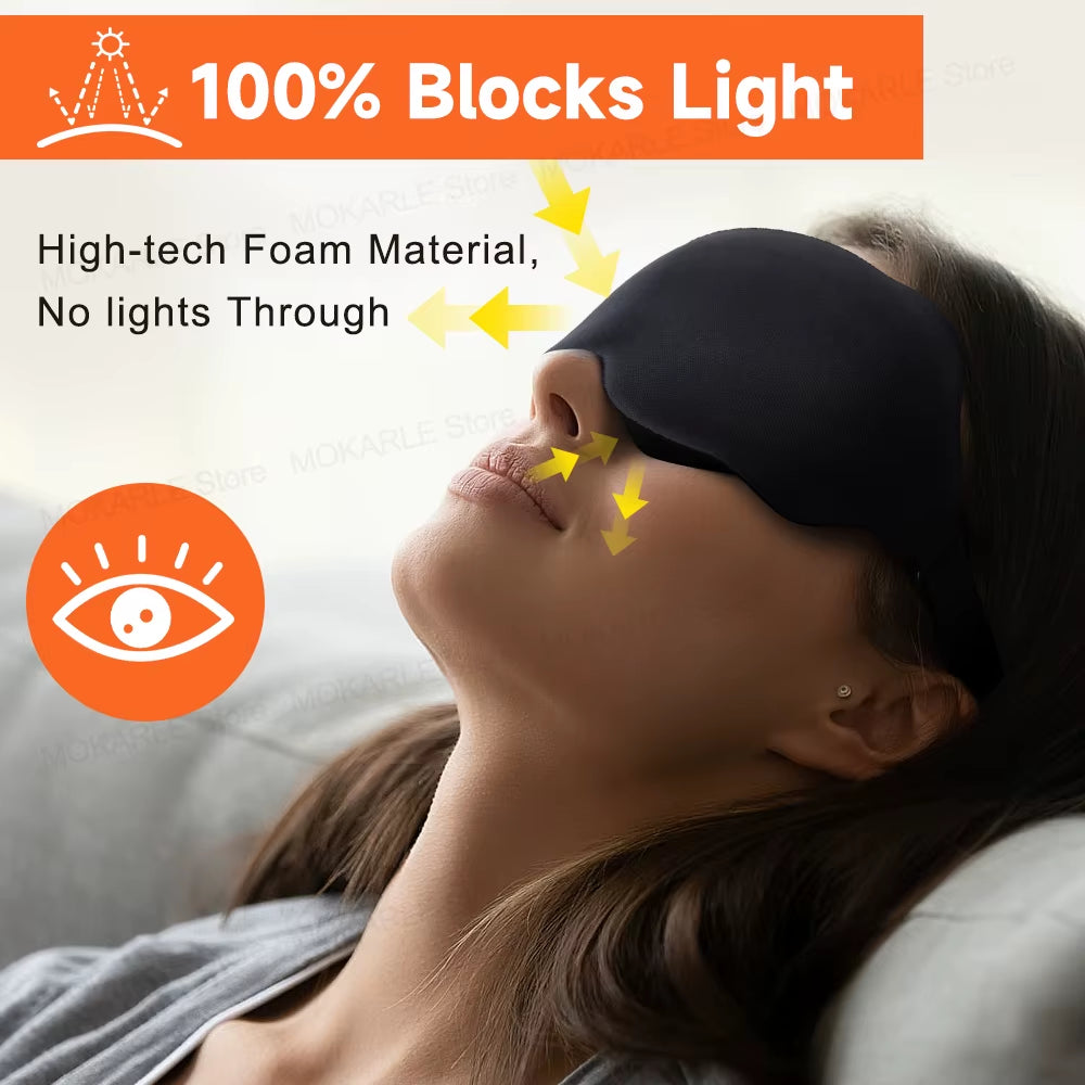 Luxurious 3D Sleep Mask - Total Light Blockage & Ultimate Comfort for Restful Sleep