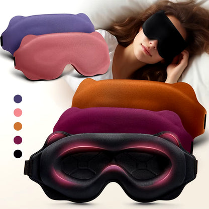 Luxurious 3D Sleep Mask - Total Light Blockage & Ultimate Comfort for Restful Sleep